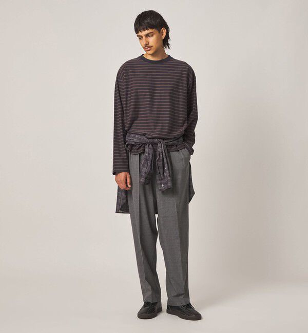 STEVEN ALAN「＜Steven Alan＞ TW ハウンドトゥース チェック イン ツープリーツ ドレス トラウザーズ II」|スラックス|