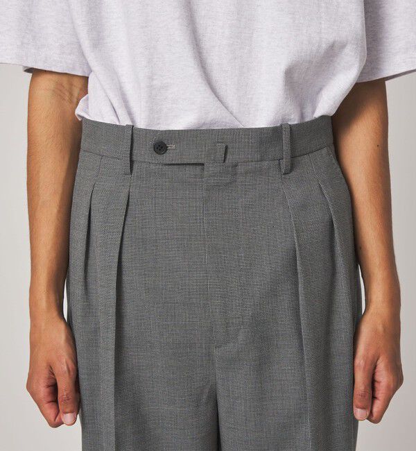 STEVEN ALAN「＜Steven Alan＞ TW ハウンドトゥース チェック イン ツープリーツ ドレス トラウザーズ II」|スラックス|