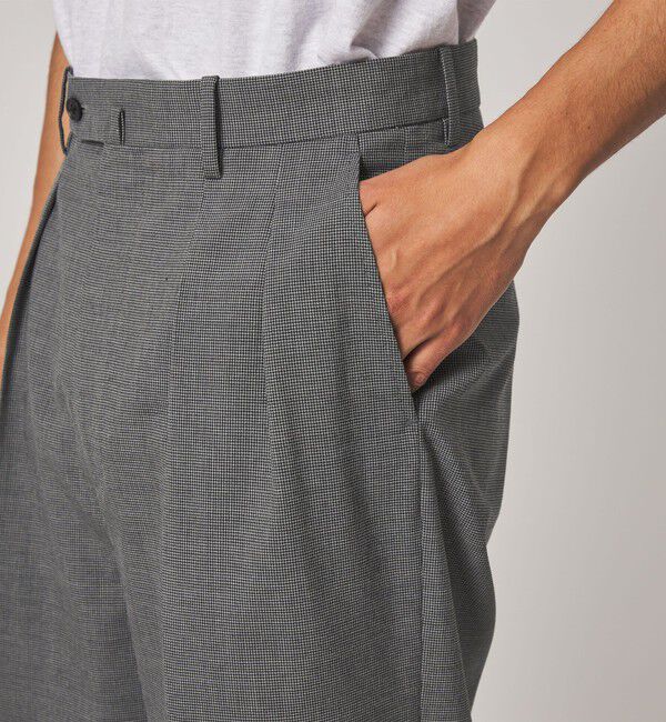 STEVEN ALAN「＜Steven Alan＞ TW ハウンドトゥース チェック イン ツープリーツ ドレス トラウザーズ II」|スラックス|