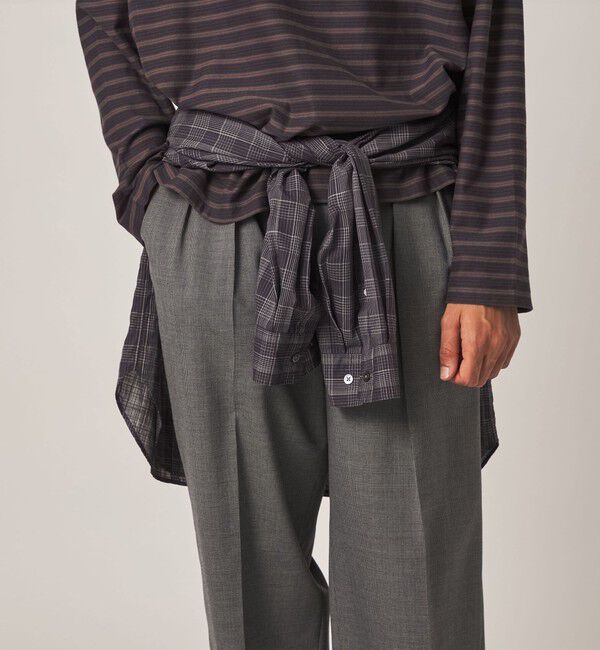 STEVEN ALAN「＜Steven Alan＞ TW ハウンドトゥース チェック イン ツープリーツ ドレス トラウザーズ II」|スラックス|