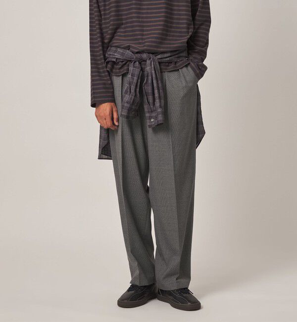 STEVEN ALAN「＜Steven Alan＞ TW ハウンドトゥース チェック イン ツープリーツ ドレス トラウザーズ II」|スラックス|