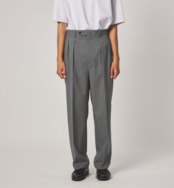 STEVEN ALAN「＜Steven Alan＞ TW ハウンドトゥース チェック イン ツープリーツ ドレス トラウザーズ II」|スラックス|