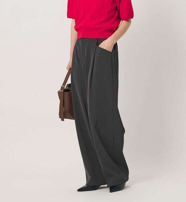 BEAUTY&YOUTH UNITED ARROWS「ポリエステルブレンド バックゴム ワイドパンツ ウォッシャブル 吸水速乾 防シワ」|その他|