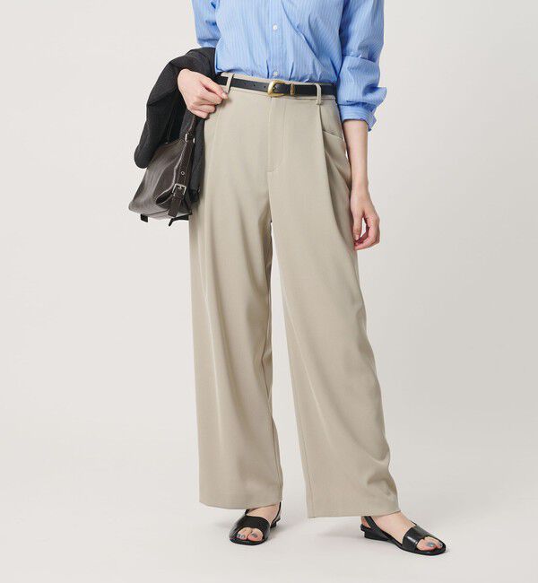 BEAUTY&YOUTH UNITED ARROWS「ポリエステルブレンド バックゴム ワイドパンツ ウォッシャブル 吸水速乾 防シワ」|その他|