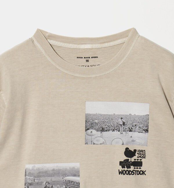 BEAUTY&YOUTH UNITED ARROWS「【別注】＜GOOD ROCK SPEED＞WOOD STOCK プリント Tシャツ」|Tシャツ・カットソー|