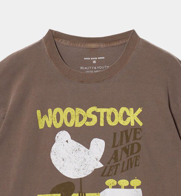 BEAUTY&YOUTH UNITED ARROWS「【別注】＜GOOD ROCK SPEED＞WOOD STOCK プリント Tシャツ」|Tシャツ・カットソー|