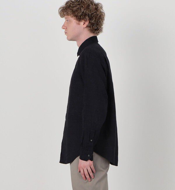 TOMORROWLAND MENS「リネン セミワイドカラーロングスリーブシャツ SAHARA ALBINI」|シャツ・ブラウス|
