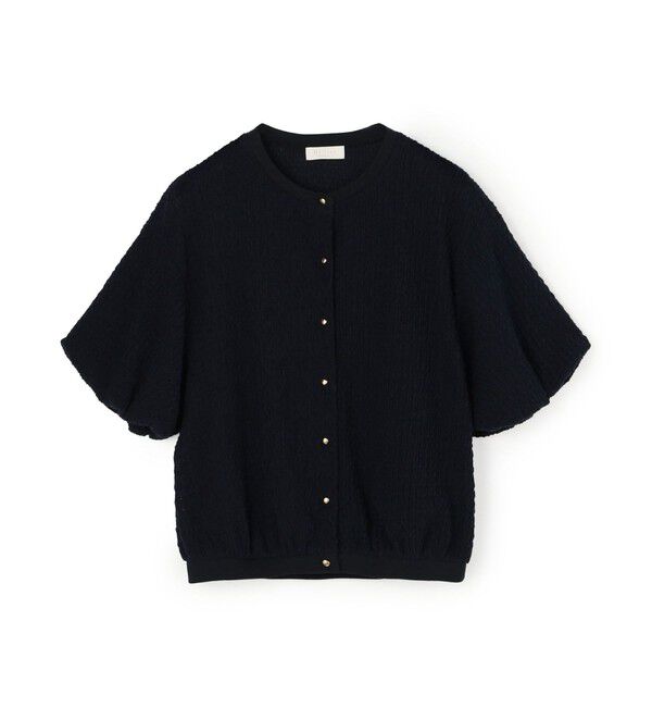 Ballsey「コットンシアートリコット ハーフスリーブカーディガン」|カーディガン|69 ネイビー