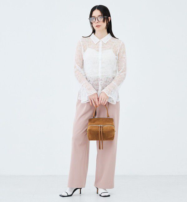 NOLLEY'S「【WEB＆一部店舗限定カラーアイテム】ウォッシャブルレースシャツブラウス」|シャツ・ブラウス|