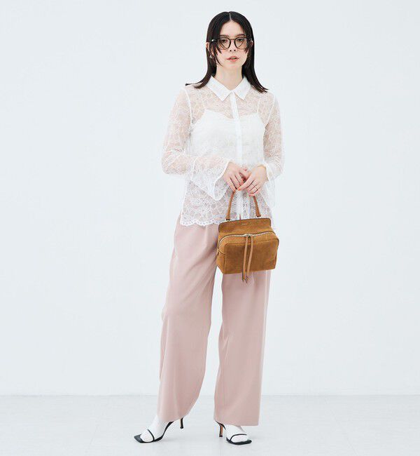 NOLLEY'S「【WEB＆一部店舗限定カラーアイテム】ウォッシャブルレースシャツブラウス」|シャツ・ブラウス|