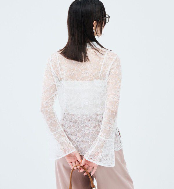 NOLLEY'S「【WEB＆一部店舗限定カラーアイテム】ウォッシャブルレースシャツブラウス」|シャツ・ブラウス|