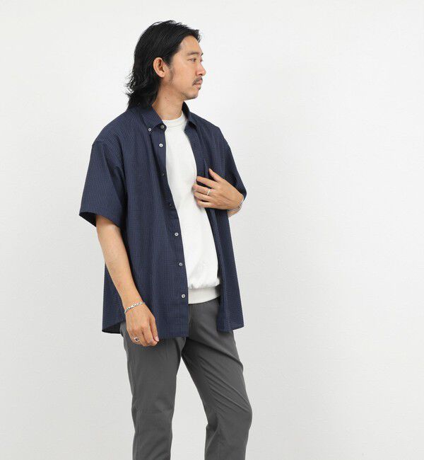 NOLLEY'S goodman「DotAir ドットエアー半袖B.D. ボタンダウンシャツ 通気性/UVカット 26SS」|シャツ・ブラウス|