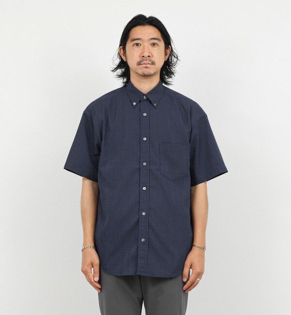 NOLLEY'S goodman「DotAir ドットエアー半袖B.D. ボタンダウンシャツ 通気性/UVカット 26SS」|シャツ・ブラウス|