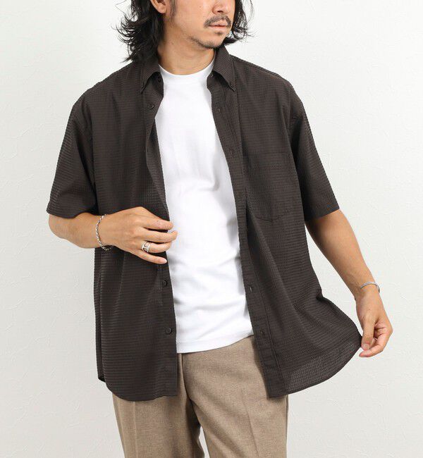 NOLLEY'S goodman「DotAir ドットエアー半袖B.D. ボタンダウンシャツ 通気性/UVカット 26SS」|シャツ・ブラウス|