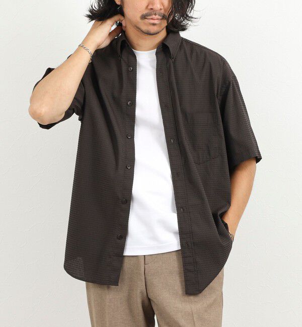 NOLLEY'S goodman「DotAir ドットエアー半袖B.D. ボタンダウンシャツ 通気性/UVカット 26SS」|シャツ・ブラウス|