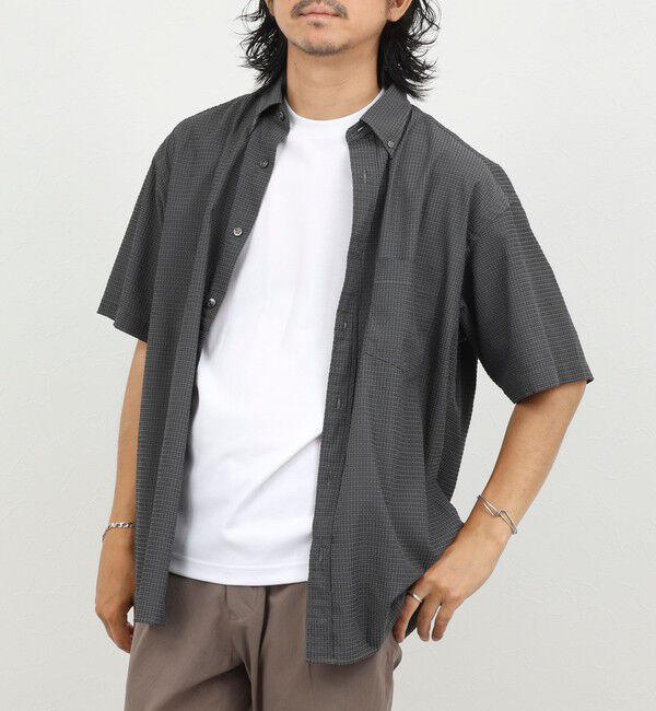 NOLLEY'S goodman「DotAir ドットエアー半袖B.D. ボタンダウンシャツ 通気性/UVカット 26SS」|シャツ・ブラウス|