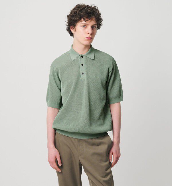 UNITED ARROWS「シャーリーカーン バーズアイ ニットポロシャツ」|ポロシャツ|