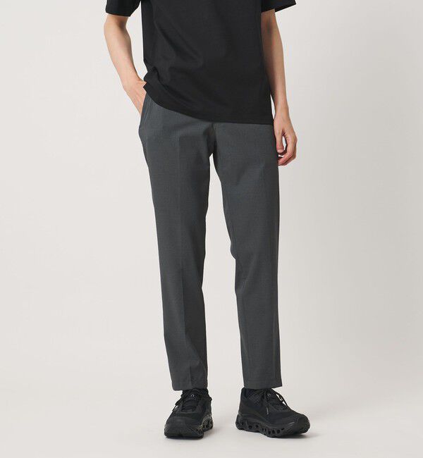 UNITED ARROWS「ライトサッカー ノープリーツ テーパードパンツ UA COZY ウォッシャブル 2WAYストレッチ」|スラックス|