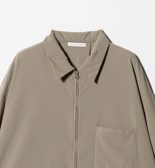 UNITED ARROWS「DotAir ドットエア サッカー ジップ シャツ　吸水速乾」|シャツ・ブラウス|