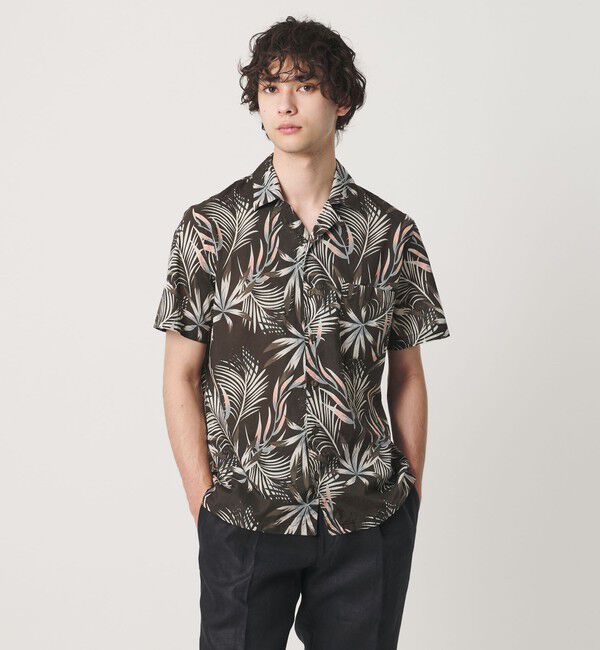 UNITED ARROWS「【別注】＜GUY ROVER＞リーフプリント ショートスリーブ オープンカラーシャツ」|シャツ・ブラウス|