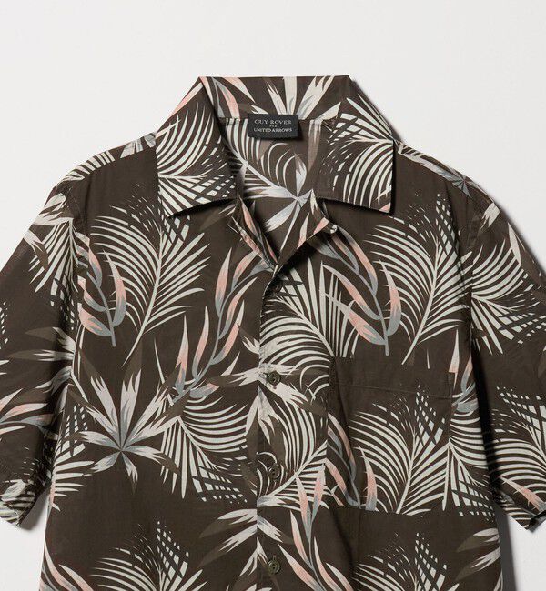 UNITED ARROWS「【別注】＜GUY ROVER＞リーフプリント ショートスリーブ オープンカラーシャツ」|シャツ・ブラウス|