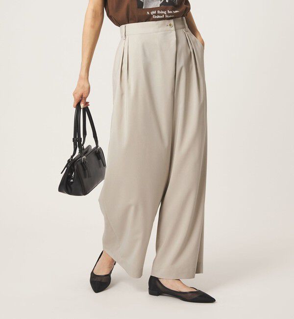 UNITED ARROWS green label relaxing「ラップ ワイド パンツ」|その他|