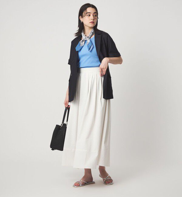 UNITED ARROWS green label relaxing「Breeze Cool タック スカート マシンウォッシャブル 通気性 UVカット」|フレア|