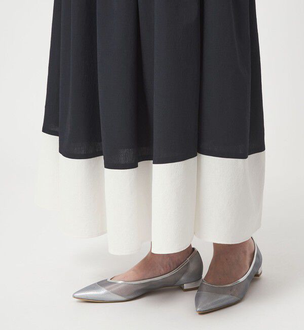 UNITED ARROWS green label relaxing「Breeze Cool タック スカート マシンウォッシャブル 通気性 UVカット」|フレア|