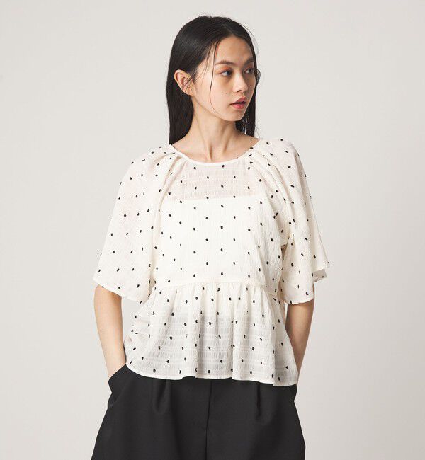 EMMEL REFINES「＜EMMEL REFINES＞EM カットドビー 2WAY ブラウス」|シャツ・ブラウス|