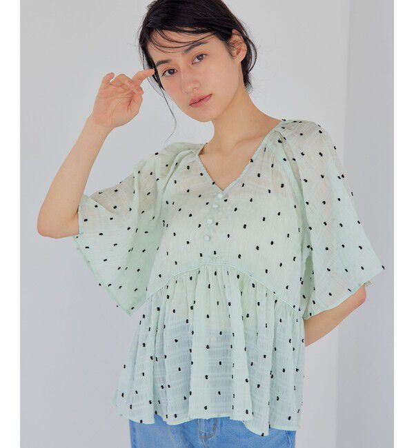 EMMEL REFINES「＜EMMEL REFINES＞EM カットドビー 2WAY ブラウス」|シャツ・ブラウス|