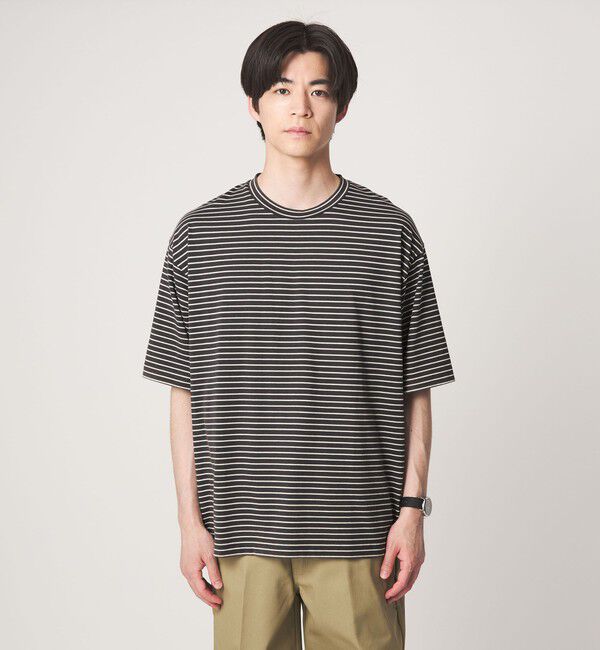 UNITED ARROWS green label relaxing「フェード ボーダー クルーネック 半袖 Tシャツ」|Tシャツ・カットソー|