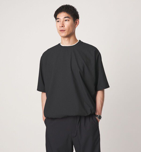 UNITED ARROWS green label relaxing「Dot Air ドローコード クルーネック 半袖 Tシャツ -ストレッチ-」|Tシャツ・カットソー|