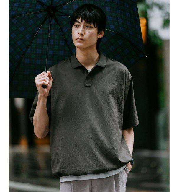 UNITED ARROWS green label relaxing「Dot Air ドローコード 半袖 ポロシャツ -ストレッチ-」|ポロシャツ|OLIVE