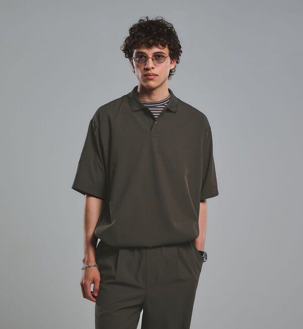 UNITED ARROWS green label relaxing「Dot Air ドローコード 半袖 ポロシャツ -ストレッチ-」|ポロシャツ|
