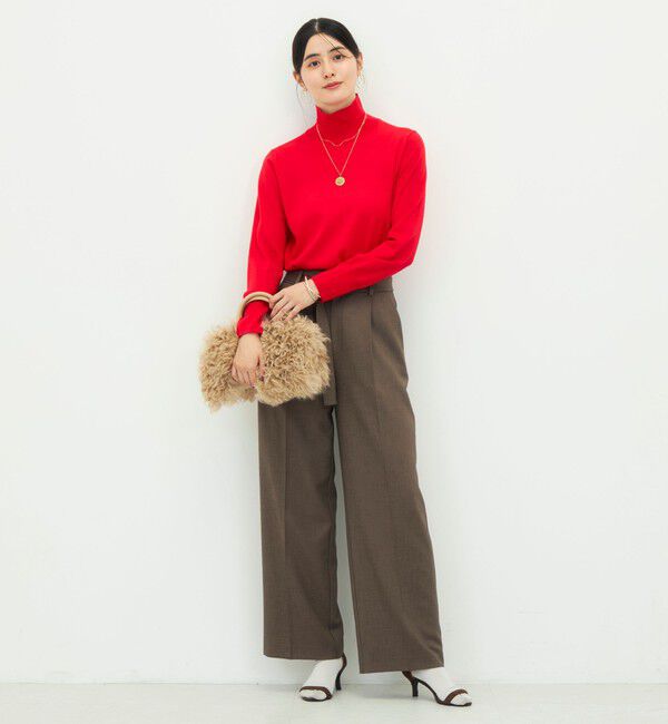NOLLEY'S sophi「《セットアップ対応》ウォッシャブルドライシャークタックセミワイドパンツ」|その他|