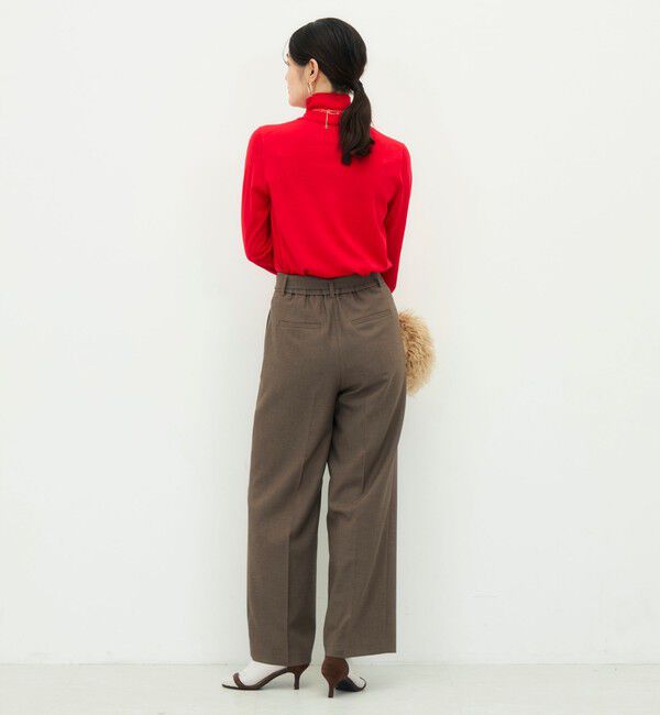 NOLLEY'S sophi「《セットアップ対応》ウォッシャブルドライシャークタックセミワイドパンツ」|その他|