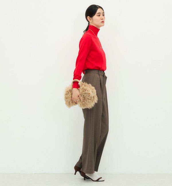 NOLLEY'S sophi「《セットアップ対応》ウォッシャブルドライシャークタックセミワイドパンツ」|その他|
