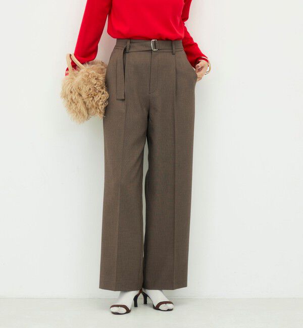 NOLLEY'S sophi「《セットアップ対応》ウォッシャブルドライシャークタックセミワイドパンツ」|その他|