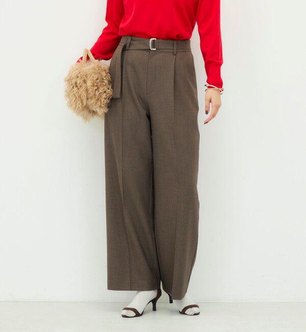 NOLLEY'S sophi「《セットアップ対応》ウォッシャブルドライシャークタックセミワイドパンツ」|その他|