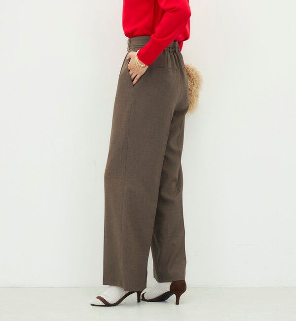 NOLLEY'S sophi「《セットアップ対応》ウォッシャブルドライシャークタックセミワイドパンツ」|その他|