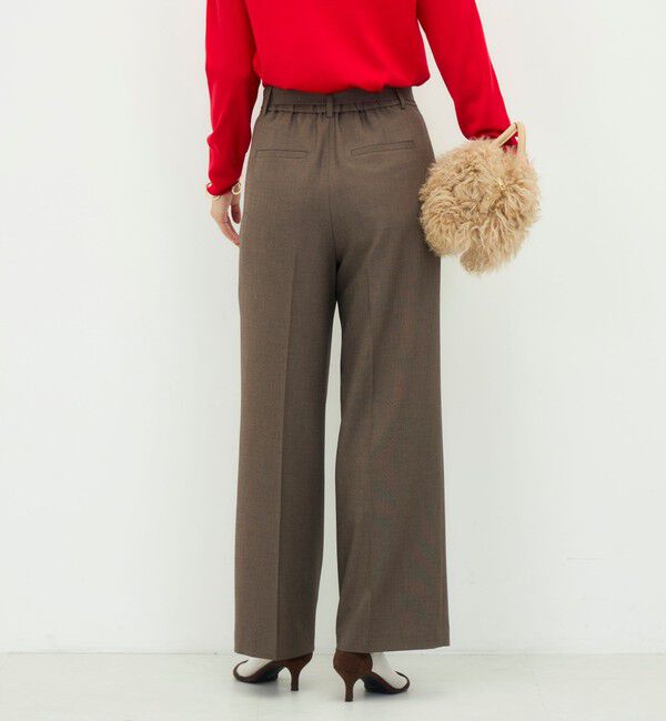 NOLLEY'S sophi「《セットアップ対応》ウォッシャブルドライシャークタックセミワイドパンツ」|その他|