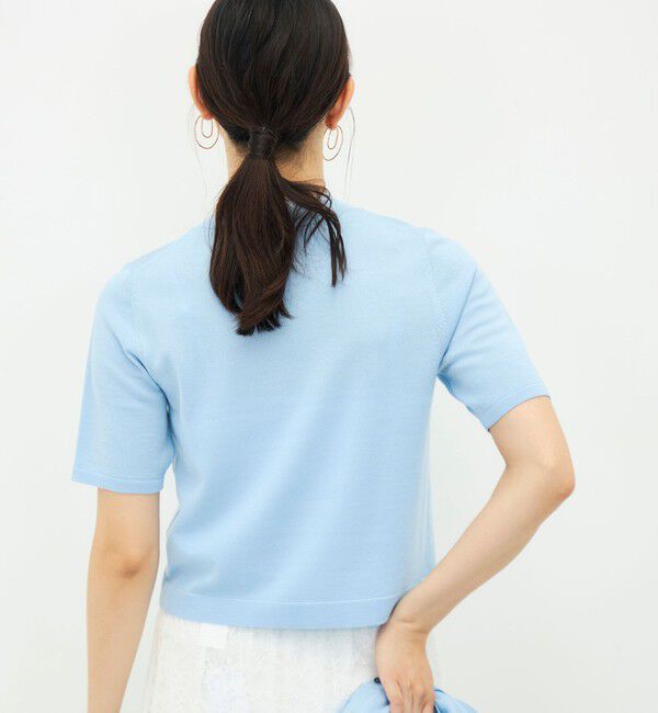 NOLLEY'S sophi「《抗ピンリング/アンサンブル対応/手洗い可能》ウール100ハイネック5分袖プルオーバー」|ニット・セーター|