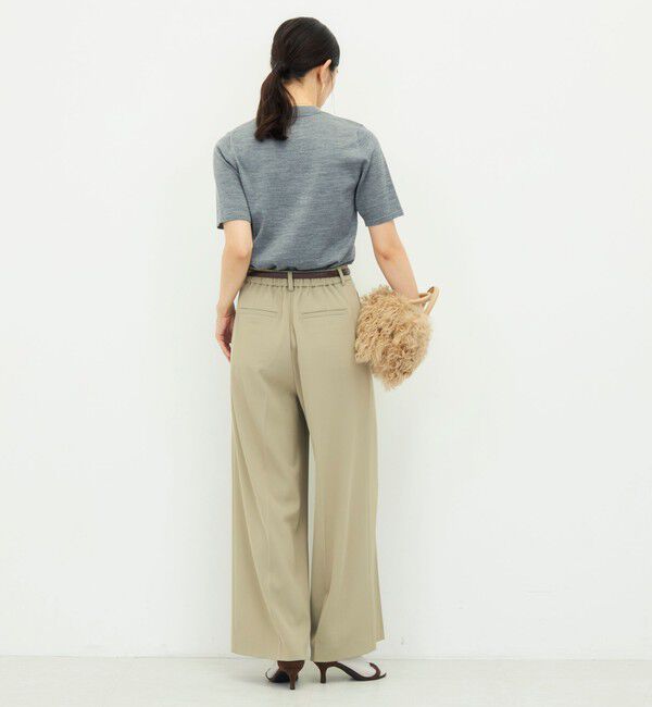 NOLLEY'S sophi「《抗ピンリング/アンサンブル対応/手洗い可能》ウール100ハイネック5分袖プルオーバー」|ニット・セーター|
