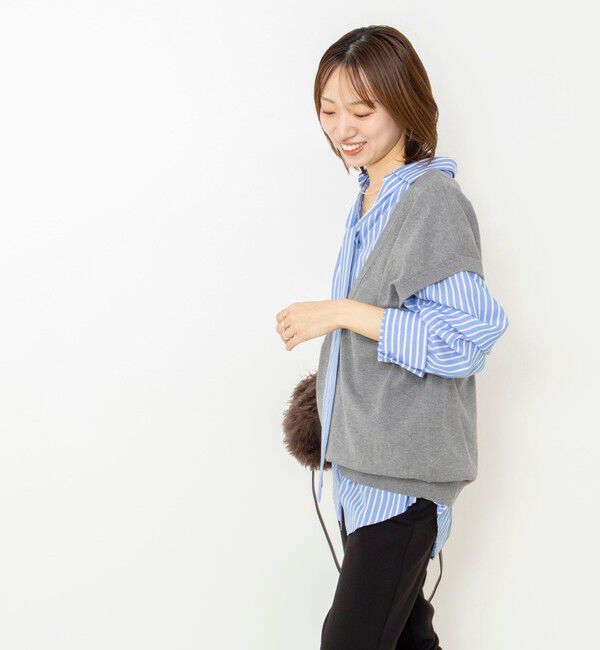 NOLLEY'S「《手洗い可能》コットンストレッチ2WAYニットベスト」|ニット・セーター|