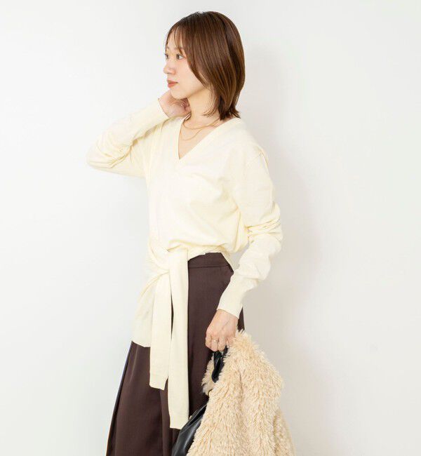 NOLLEY'S「【 SHOP PRESS二見別注カラー】レイヤードピース付きVネックプルオーバー」|ニット・セーター|