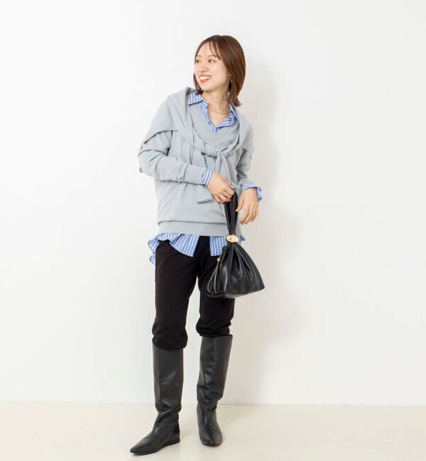 NOLLEY'S「【 SHOP PRESS二見別注カラー】レイヤードピース付きVネックプルオーバー」|ニット・セーター|