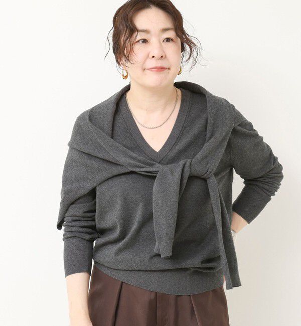 NOLLEY'S「【 SHOP PRESS二見別注カラー】レイヤードピース付きVネックプルオーバー」|ニット・セーター|