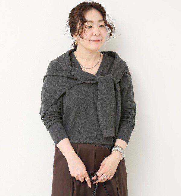 NOLLEY'S「【 SHOP PRESS二見別注カラー】レイヤードピース付きVネックプルオーバー」|ニット・セーター|