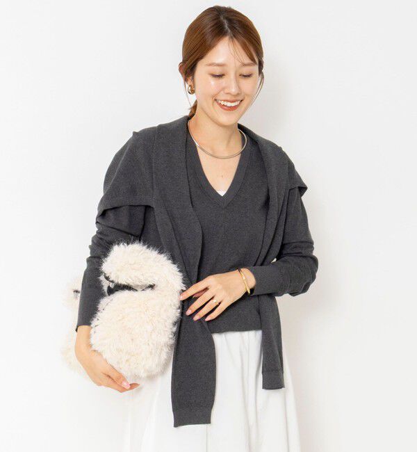 NOLLEY'S「【 SHOP PRESS二見別注カラー】レイヤードピース付きVネックプルオーバー」|ニット・セーター|
