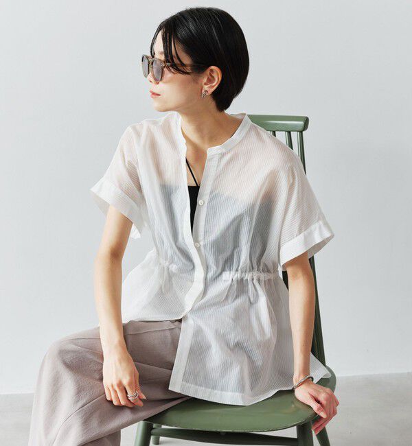 UNITED ARROWS green label relaxing「【結論シリーズ】ギャザーハイウエストブラウス」|シャツ・ブラウス|